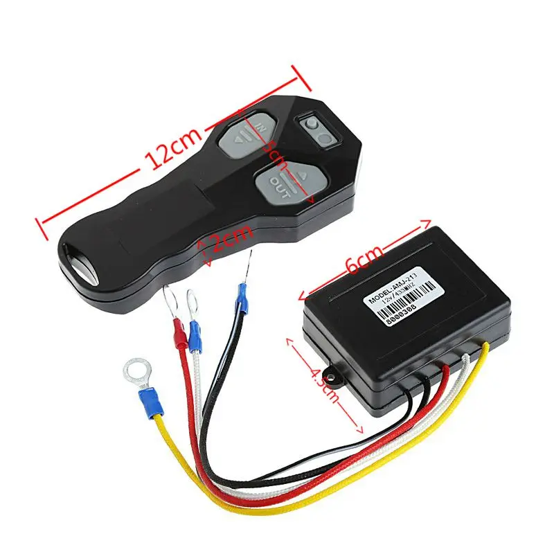 12V электрическая лебедка Беспроводной дистанционного Управление лебедка+ Receiver Kit переключатель 100FT DC12V для Jeep автомобиль грузовик ATV SUV UTV предупредить 433 МГц