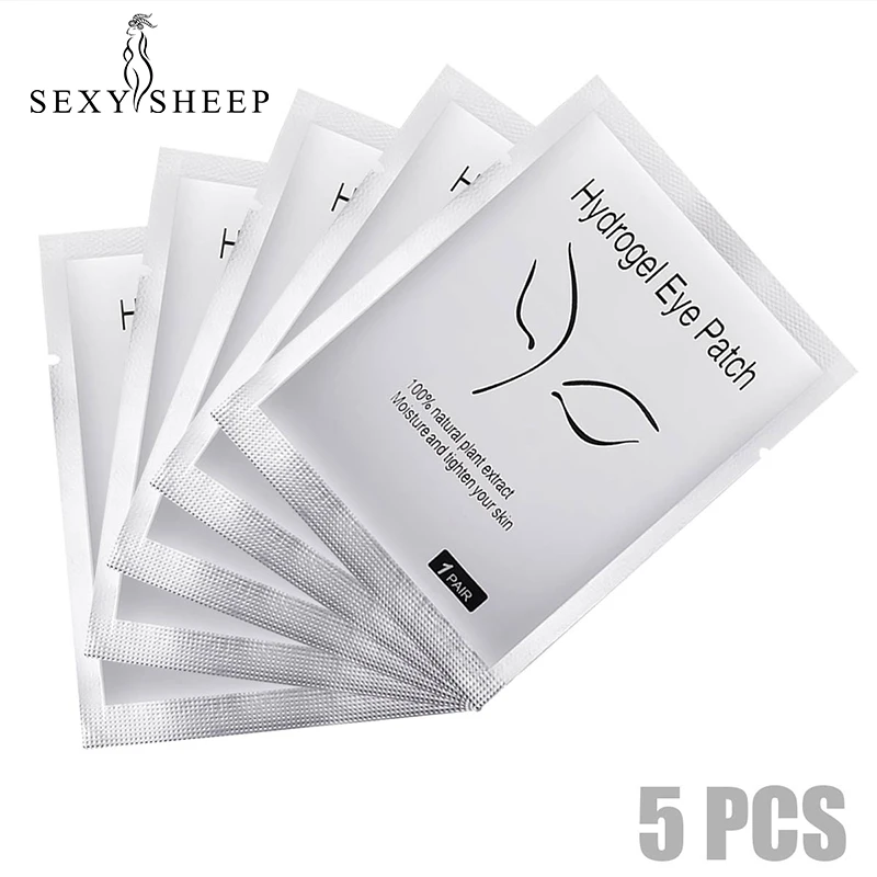 

5 Pairs Eyelash Extension Paper Grafted Eye Stickers Hot Eyelash Under Eye Pads Grafting eyelashes Eye patch