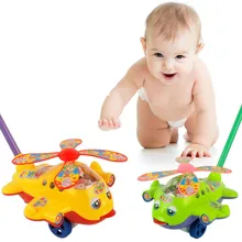 Прямая от производителя колокольчик ручной толчок самолет язык моргнуть скользящая Игрушка Дети Малыш инструмент для корзины