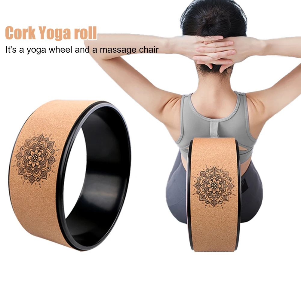 

Yoga Wheel TPE Non-Slip Yoga Spine Roller Wheel circle for Back Pain Ain Relief and Improving Backbends Flexibility Training