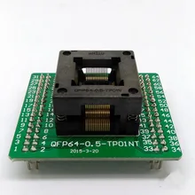 QFP64 TQFP64 LQFP64 Structure supérieure ouverte graver dans la prise pas de 0.5mm OTQ-64-0.5-01 Test Flash programmation adaptateur ZIF