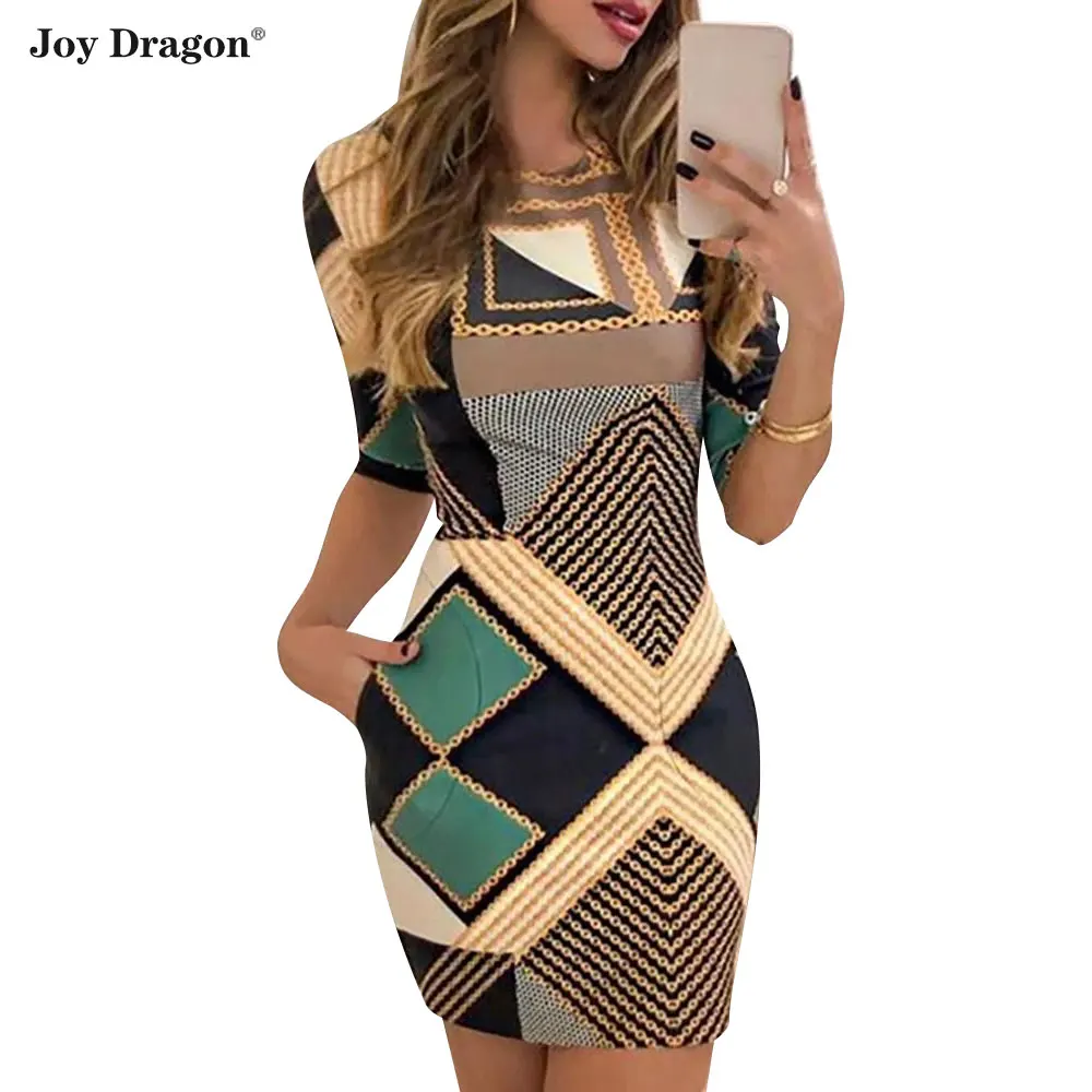 geometric patterned dress