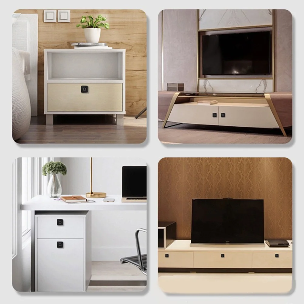 

Easy Install Home Electronic Mini Smart Office Security Intelligent Fingerprint Lock Anti Theft Drawer Cabinet ABS Keyless