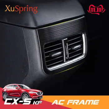 

For Mazda CX-5 CX5 2017 2018 2019 KF Car Rear Console Center Air Conditioner Vent Outlet Frame Cover Trim Stickers Styling