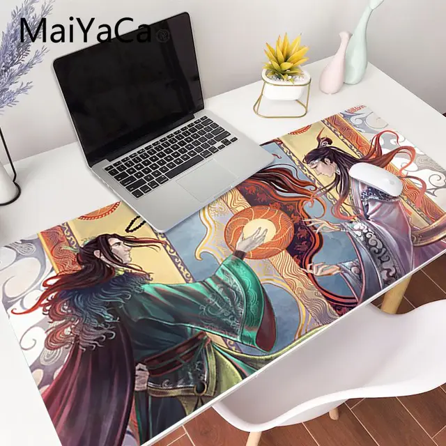 MaiYaCa mo dao zu shi Office Mice Gamer Mouse Pad Anti-slip Rubber Gaming Mouse Mat xl xxl 600x300mm for Lol world of warcraft Lock Edge 30x60cm