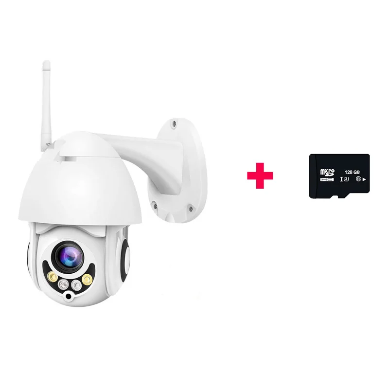 plus 128 c10 card WiFi IP камера безопасности-1080 P наружная Водонепроницаемая беспроводная PTZ камера с ночным видением, CCTV домашняя камера наблюдения s - Цвет: plus 128 c10 card