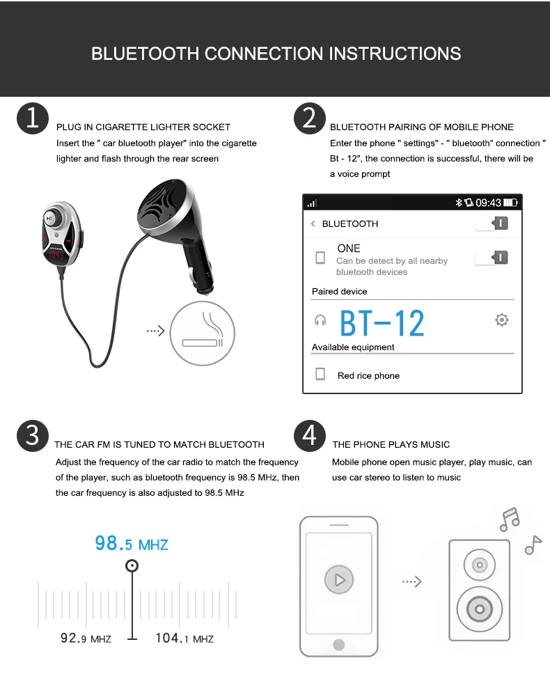 MP3 плеер модулятор fm-передатчик комплект беспроводной связи bluetooth для автомобиля светодиодный дисплей USB зарядное устройство Поддержка TF карты для автомобиля