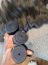 Magic Wave-extensiones de pelo ondulado brasileño liso, 30, 32, 34, 40 pulgadas, con extensiones de cabello humano Frontal, Extensi de pelo Remy con cierre