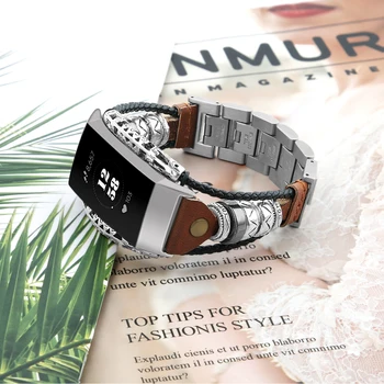 

Retro Leather Bracelet For Fitbit Charge 3 Band Replacement Watch Band for Fitbit Charge 3 Smart Watchband Accessories Wearable