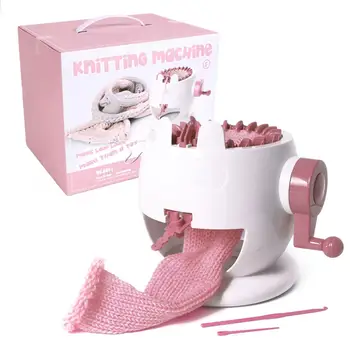 

Needle Hand Knitting Machine Weaving Loom for Scraf Hat Kids Learning Toy DIY