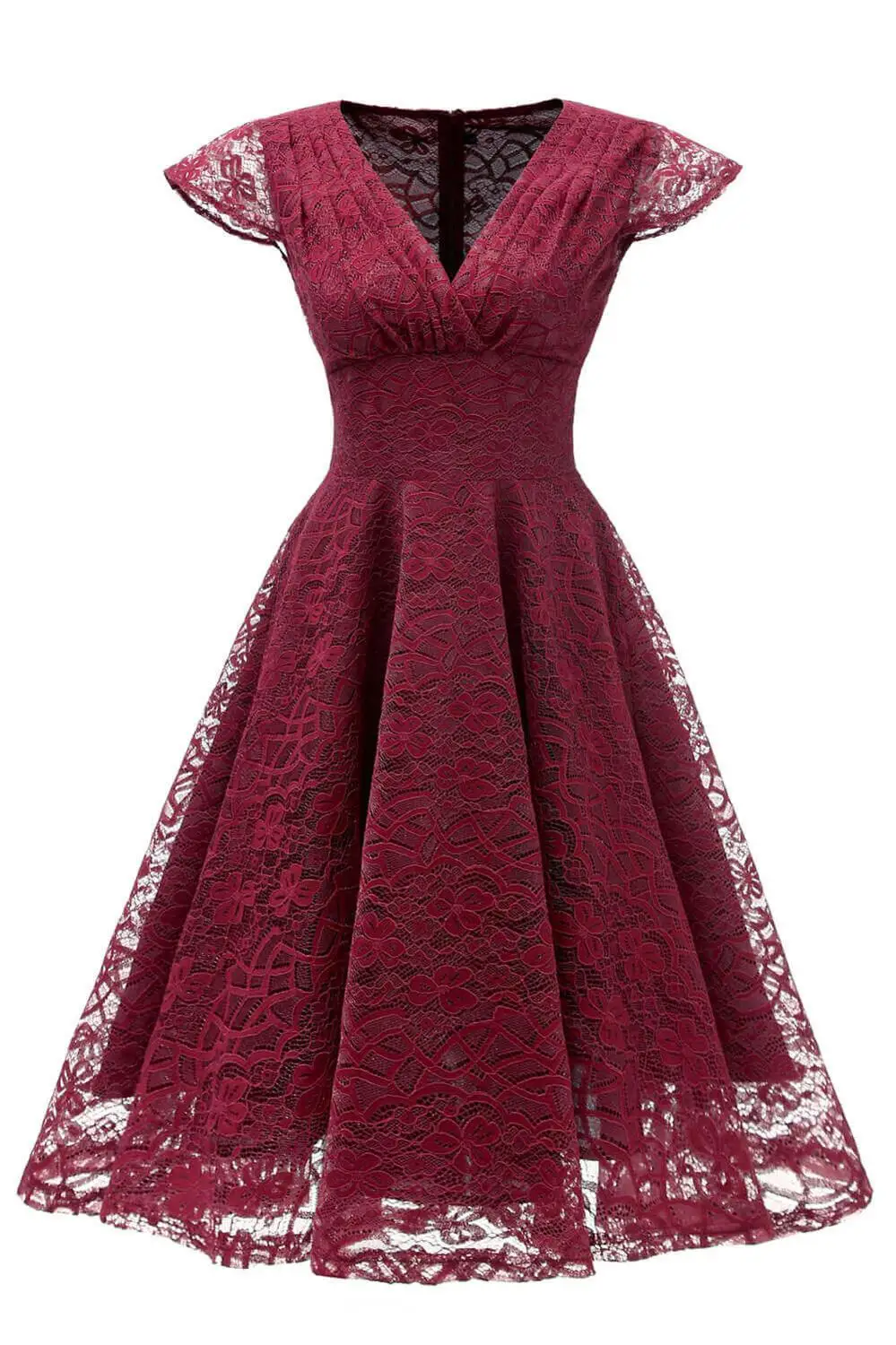 Elegant Lace V-neck Homecoming Dresses Sexy Cut-out Burgundy A-line Graduation Dresses Pink Navy Blue Draped Vestido Curto - Цвет: Burgundy