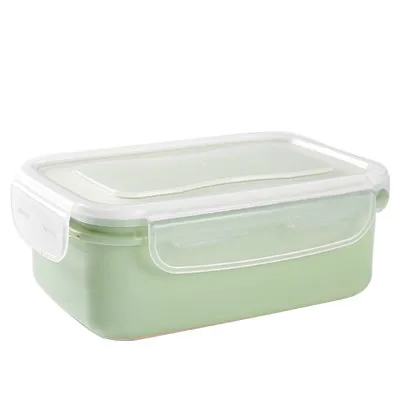 Square matcha green Холодильник для пищи, коробка для хранения, пластиковый Ланч-бокс для микроволновки, кухонная коробка для хранения продуктов, замороженные фрукты, герметичная коробка LB909111 - Цвет: Square matcha green