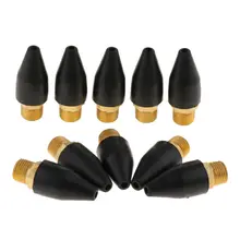 

10pcs Rubber Brass Safety Tip Nozzle For Air Blow Tools 1/8'' NPT Male Parts Set