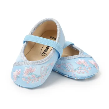 

Anti-slip Baby Girls Zapatos Bebe Elastic Band Floral Toddler Shoes Infant Newborn Shoes Summer Prewalkers Kids Casual Slippers