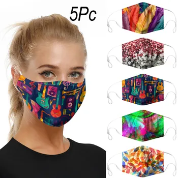 

5pc Dustproof Protective Mouth-Cover for Reusable Anti Face-Cover Cotton Quick-drying Washable Earloop Bag Parts&Accessories