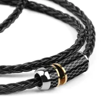 Earphone Splitter Audio Jack 6 0mm To 5 0mm Headphone Plug Wire Connector Slider Carbon Fiber Chrome Gold MiniJack Adapter DIY