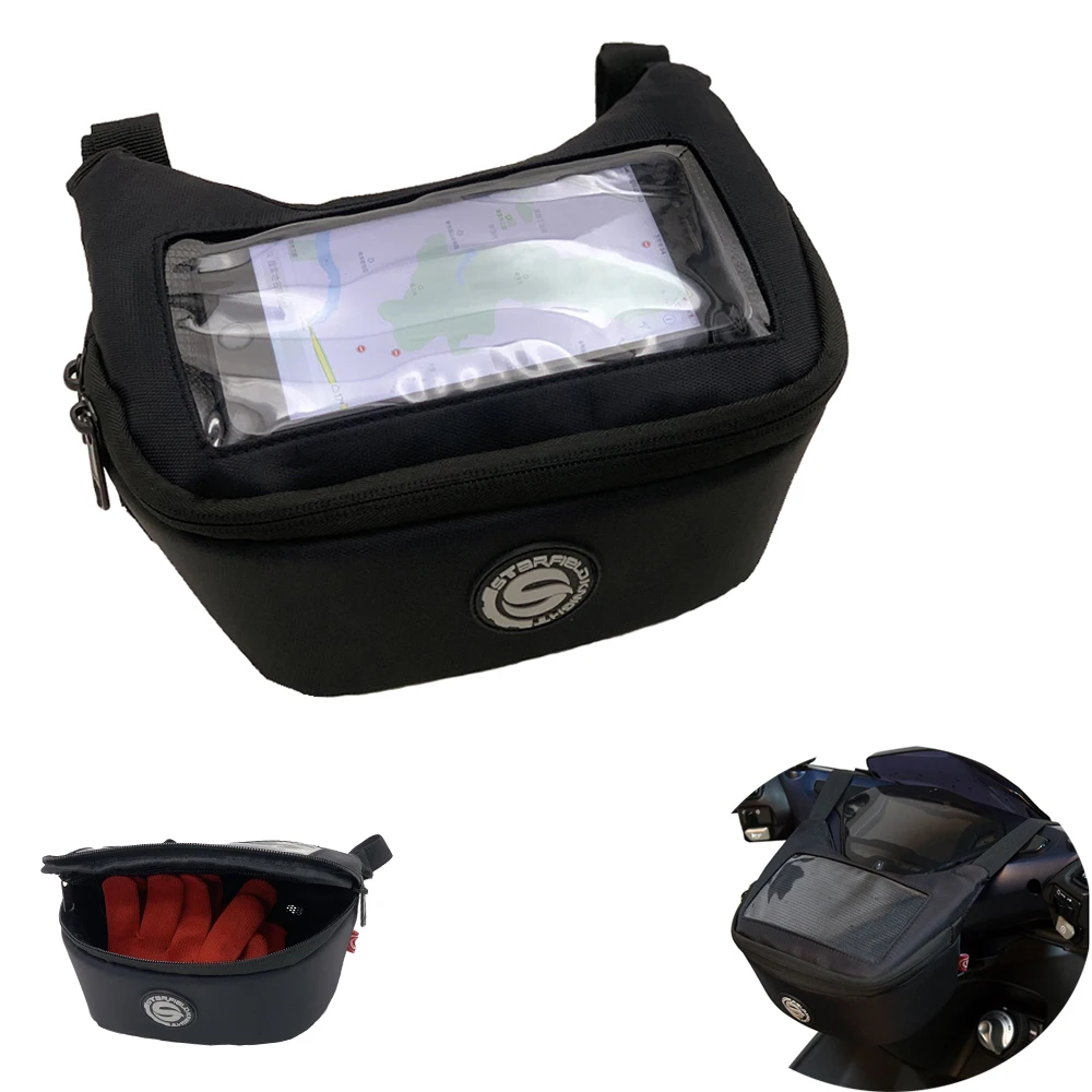 

For SUZUKI SKY WAVE 250 AN250 AN650 motorcycle handlebar GPS navigation bag, waterproof mobile phone bag