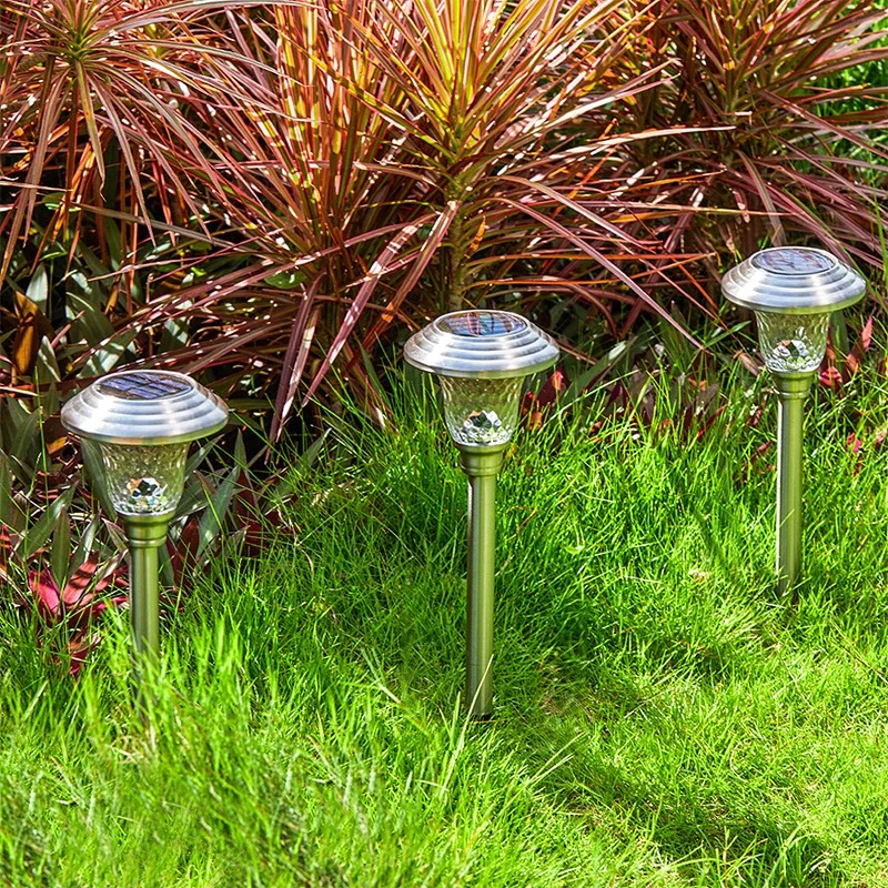 

Solar Lamp Waterproof Glass Stainless Steel Wireless Solar Powered Landscape Lighting for Yard Patio Walkway Landscape Pathway