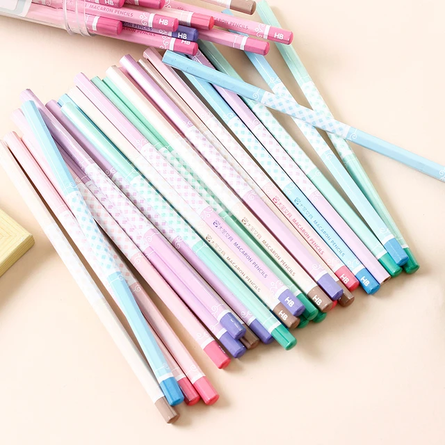 1Pcs Wooden Lead Pencils Environmental Rainbow Paper Writing Supplies  Student Stationery Pencils