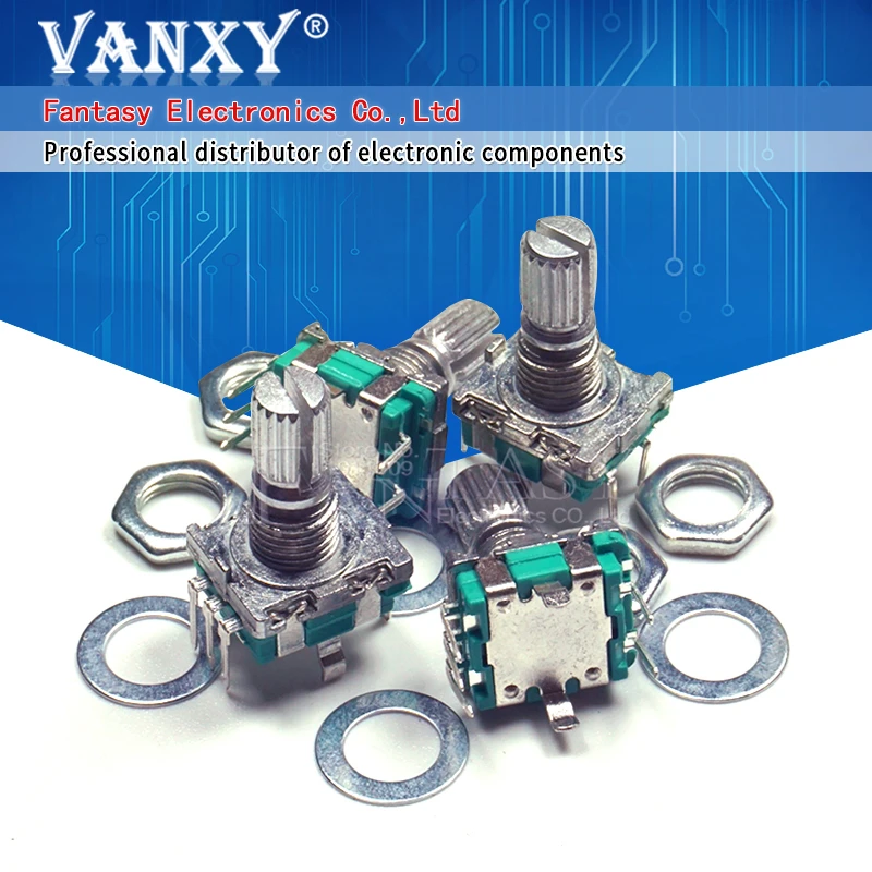 EC11 Digital Potentiometer with Switch 5 Pin IndustrialField 2PCS Plum Handle 15mm Rotary Encoder Coding Switch EC11 Digital Potentiometer with Switch 5 Pin IndustrialField 2PCS Plum Handle 15mm Rotary Encoder Coding Switch