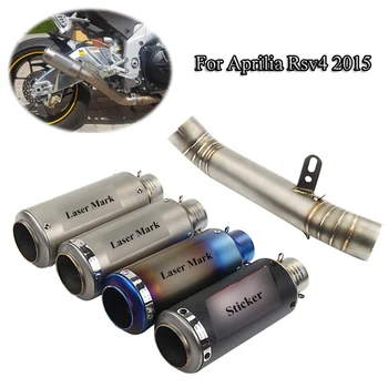 

Slip On For Aprilia rsv4 2015 61mm Motorcycle Muffler Exhaust Tips Pipe Connecting Middle Link Pipe RSV4 Scooter Exhaust Escape