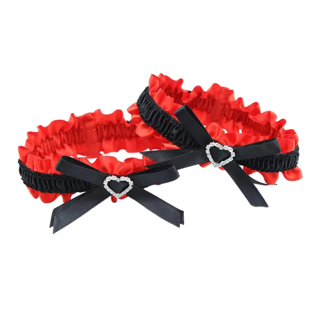 1 Pair Sexy Heart Leg Garter Belt Band Bowknot Harness Lace Punk Thigh Ring Stocking Adjustable Cosplay Lingerie Accessories 1 Pair Sexy Heart Leg Garter Belt Band Bowknot Harness Lace Punk Thigh Ring Stocking Adjustable Cosplay Lingerie Accessories