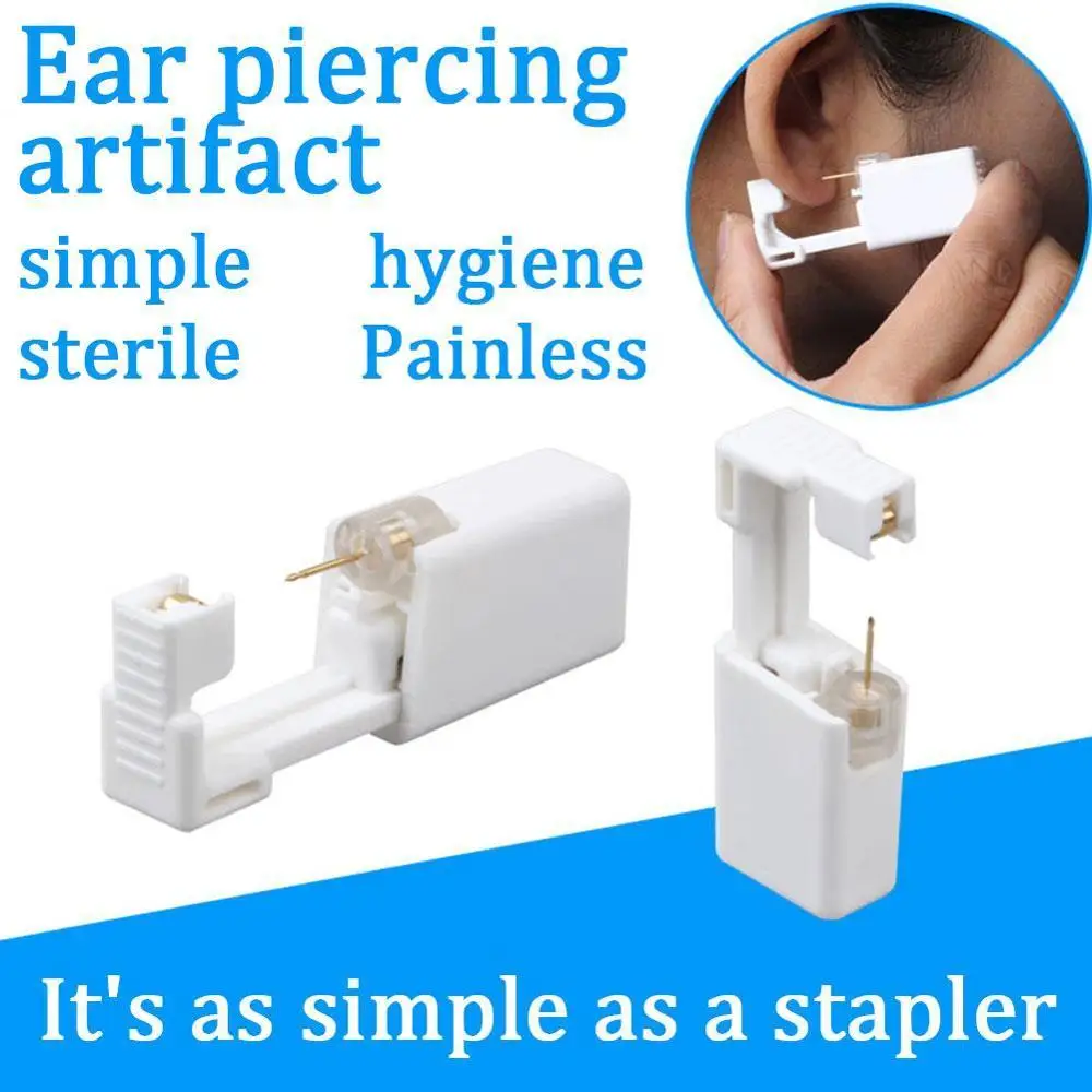 Disposable body ear, nose and lip piercing tool kit, machine and studs, nose piercing gun, device, piercing ear adult safet T8F4