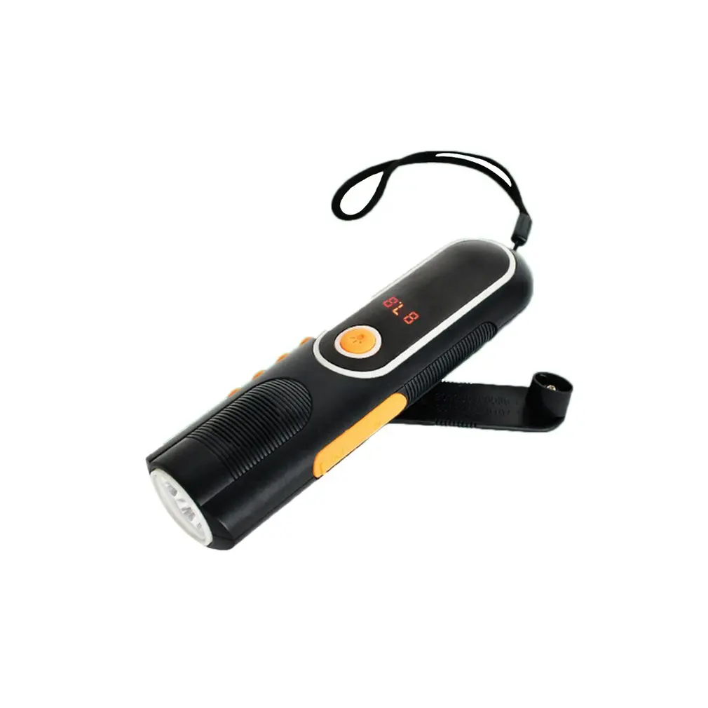  Hand Generator Torch Multifunctional Outdoor Flashlight Portable Power Bank Defensive Luminous Lamp