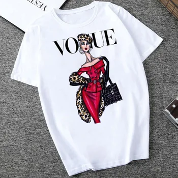 

Fashion Women Tshirt Tops Vogue Letter Harajuku Female T-shirt Aesthetic Tshirt Summer Cartoon Print Cute Women Tee Shirts Tops