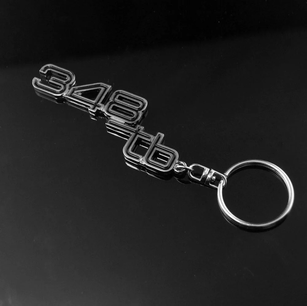 348TB logo Car Keychain Rings For Ferrari 348TB Spider Universal Key Ring brelok Car Styling Stainless Steel Auto Interior