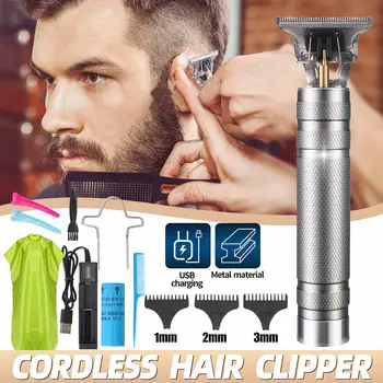 

Close-cutting Digital Hair Trimmer Rechargeable Electric Hair Clipper barbershop Cordless 0mm t9-blade Baldheaded Outliner Men