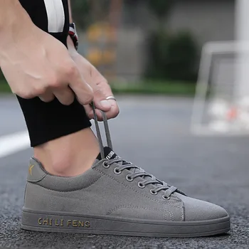 

Canvas Man Sneakers Shoes Lace-up Autumn Luxury Men's Casual Shoes Flats Male Vulcanize Shoes Men