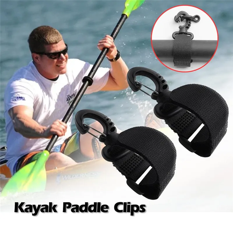 2 pcs Kayak Paddle Accessory Creative oar hook Kayak tying oar rope Hooks safety rope clips for