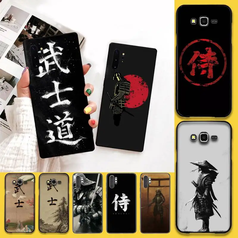 Japanese Bushido Samurai Black TPU Soft Phone Case For Samsung Note 7 8 9 10 Lite Plus Galaxy J7 J8 J6 2018 Prime | Мобильные