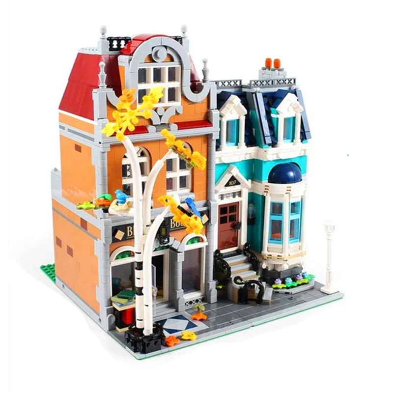 10270 строительные блоки Европейский книжный магазин для LeLepining городской уличный