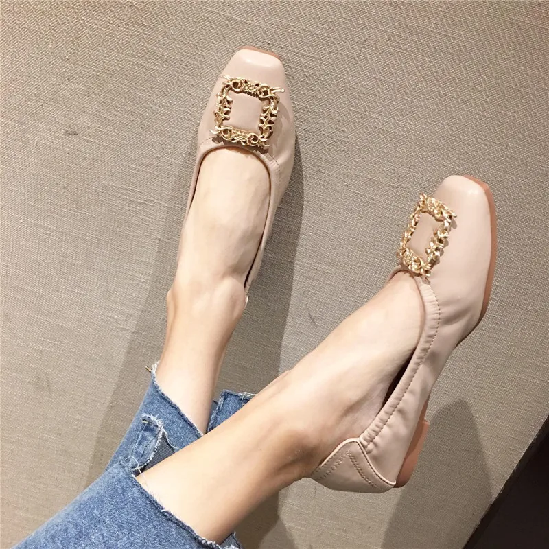 

New Arrival Spring Summer Women Rhinestone Ballet Flats Shoes Square Toe Ladies Shoes Casual Low Heel Flat Shoes Woman