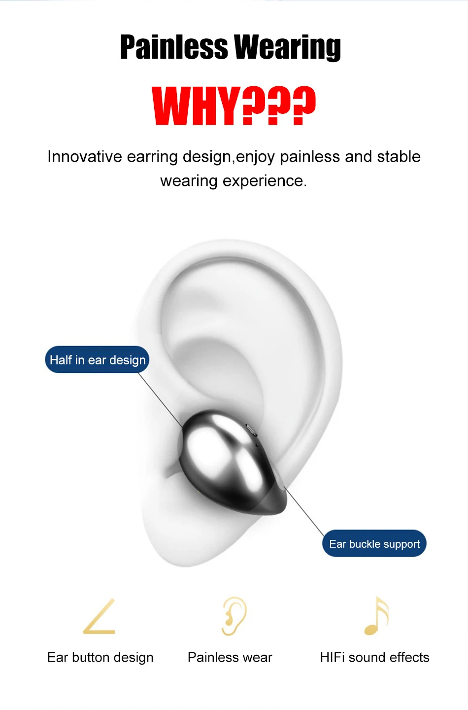 Bluetooth наушники, костная проводимость, наушники 9D, стерео звук, беспроводные наушники с 2200 мАч, зарядный чехол, вкладыши, Спортивная гарнитура