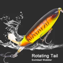 

1PCS Whopper Plopper 10cm/13g Topwater Fishing Lure Artificial Bait Hard Plopper Rotating Tail Fishing Tackle Bass Fishing Bait