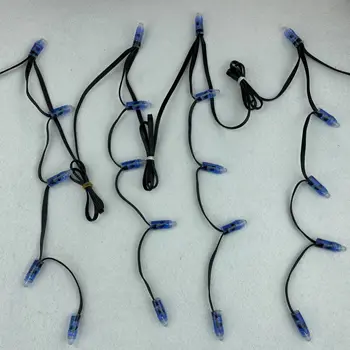 

50 pixel stake nodes (Peace family),DC12V 12mm WS2811,5 pixel per cluster,10 clusters,3 foot spacing,all black wire;xConnect
