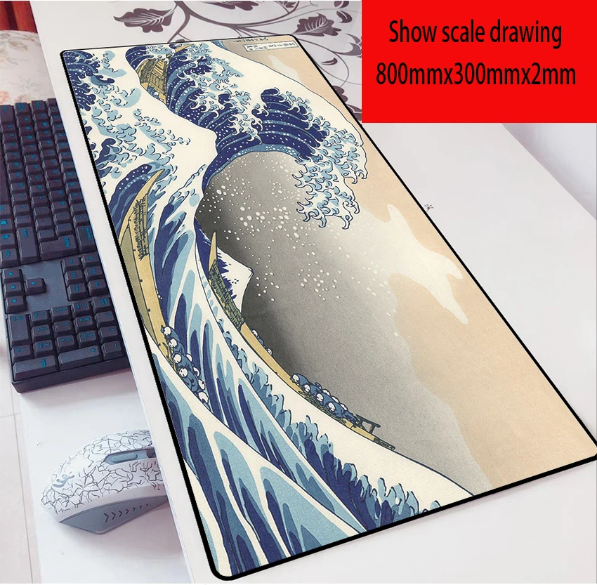 

Thirty-Six Views of Mount Fuji Mouse Pad 90x40cm Attack on Titan Anime XXL Gaming Padmouse Gamer Laptop Keyboard Mouse Mats