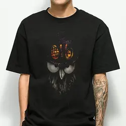 Смешной сердитый стимпанк сова Новейшая модная футболка с животным принтом Мужская футболка модная футболка летние футболки с короткими