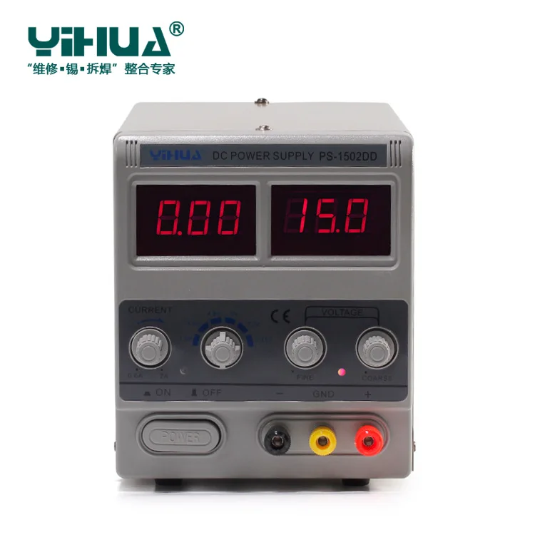 YIHUA 1502DD лаборатории Питание Регулируемый цифровой 15В 2A 0,1 V 0.01A Напряжение регуляторы телефон ремонт Мини DC Питание
