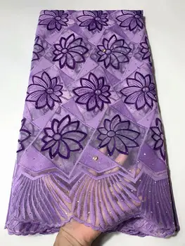 

African Dry Lace Fabric Swiss Voile With Stones Swiss Cotton Lace High Quality Swiss Lace Fabrics For Wedding Dress FYIIN-122