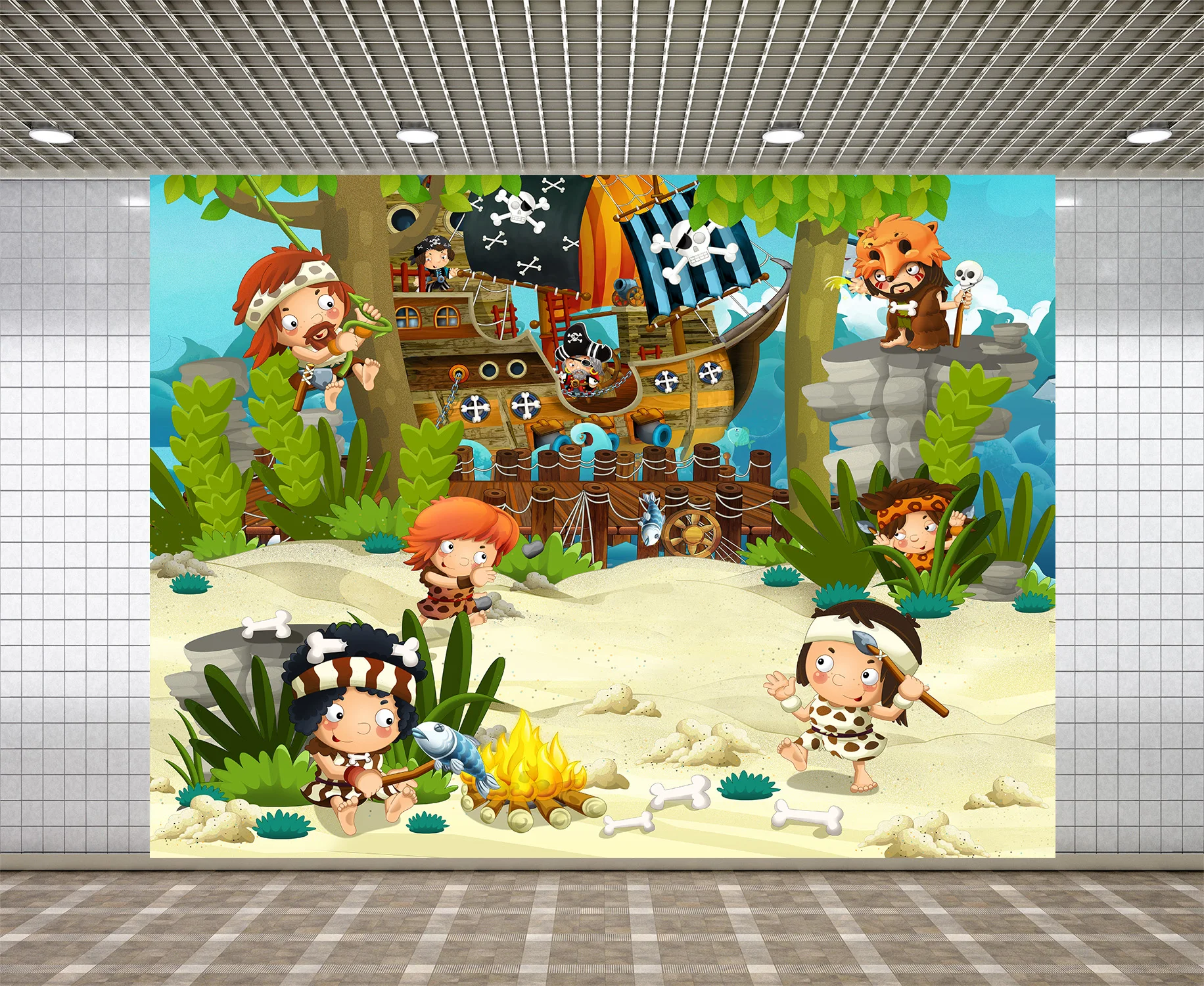 Lyavshi Pirate Aboriginal Scene Baby Birthday Party Photography Backdrops Photographic Backgrounds For Photo Studio | Электроника