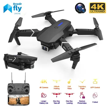 

2020 New Quadcopter E525 WIFI FPV Drone With Wide Angle HD 4K 1080P Camera Height Hold Foldable Quadcopter Drone NiceGift Toy