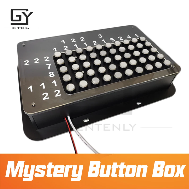 

Mystery Button Box escape room game prop light up buttons in some logic to unlock digit reasoning puzzle real life escape game