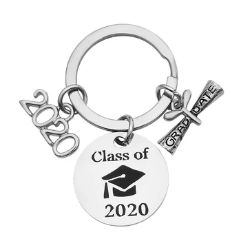 

6pcs/lots class of 2020 Graduates gifts Stainless steel keychain small gifts European and American fashion New style S-9