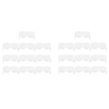 

20 Pcs Nail Art Bowl White Double Wells Manicure Acrylic Liquid Cup Soaking Dish Nail Art Tools for Mixing