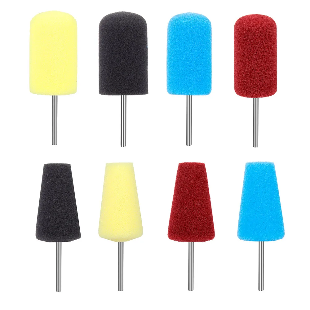 

1PC Novel Car Wheel Sponge Cone Round Metal Hub Polish Buffing Shank Polishing Pad Auto Cleaning Washing Tools Accessories