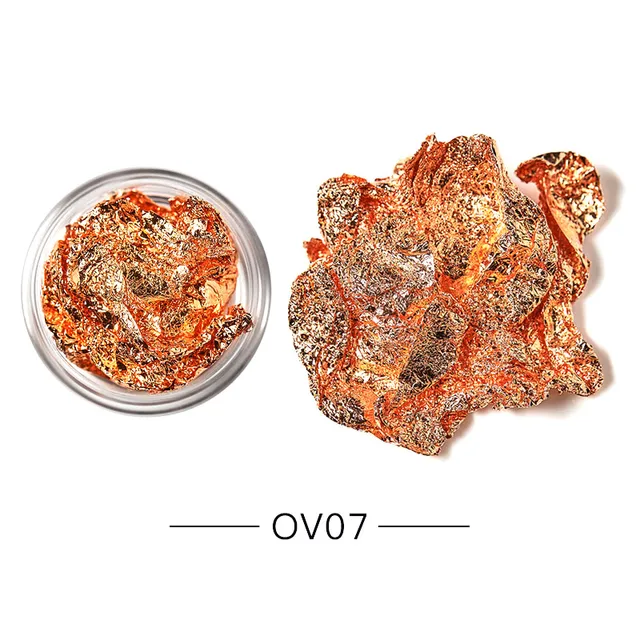 1 Box Gold Silver Irregular Aluminum Foil Paper Nail Art Sticker 3D Glitter DIY Manicure UV Gel Polish Nail Decoration Tools Q06461